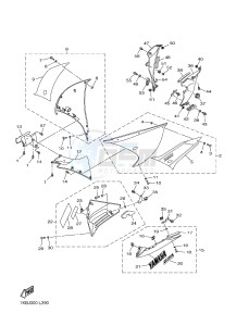 YZF-R1 998 R1 (1KBJ 1KBK) drawing COWLING 2