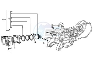 Liberty 125 drawing Cylinder - Piston