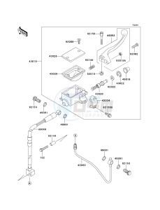 KLX 300 A [KLX300R] (A6F-A7A) A7F drawing FRONT MASTER CYLINDER