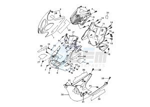 YQ AEROX 50 drawing FRONT BODY LAGUNA SECA