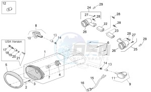 Scarabeo 100 4T e3 drawing Head lamp