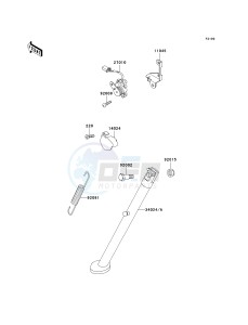 KL 650 A [KLR650] (A10-A14) [KLR650] drawing STAND-- S- -