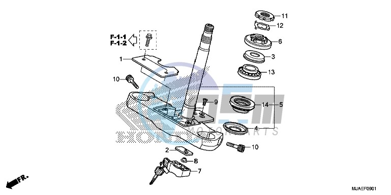 STEERING STEM (VT750C2S/ S)