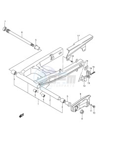 DL650 (E2) V-Strom drawing REAR SWINGING ARM (MODEL K4)