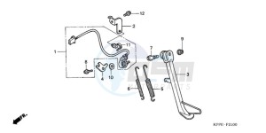 CBR125RWA Australia - (U / WH) drawing STAND