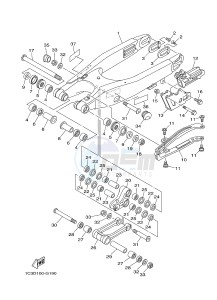 YZ125 (1SR8 1SR8) drawing REAR ARM