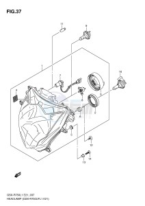 GSX-R750 (E21) drawing HEADLAMP (GSX-R750UFL1 E21)