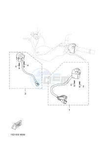 YP400R X-MAX 400 X-MAX (1SDB 1SDB 1SDB) drawing HANDLE SWITCH & LEVER