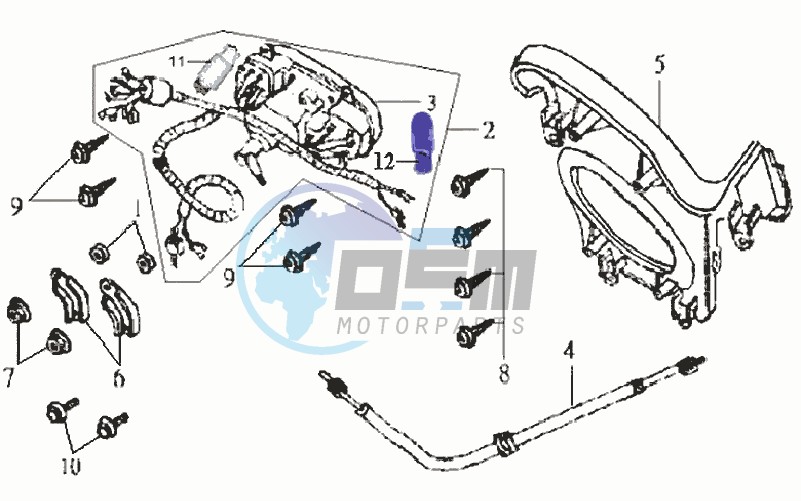 DASHBOARD / SPEEDOMETER CABLE / WIRING HARNASS