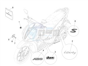 LIBERTY 150 150 IGET 4T 3V IE ABS (APAC) drawing Plates - Emblems