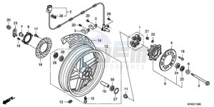 VTR2509 France - (F / CMF LL MK) drawing REAR WHEEL