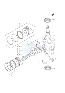 DF 9.9 drawing Crankshaft