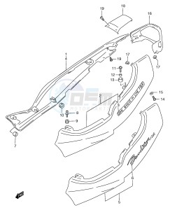 GSF1200 (E2) Bandit drawing FRAME COVER (GSF1200W SW)