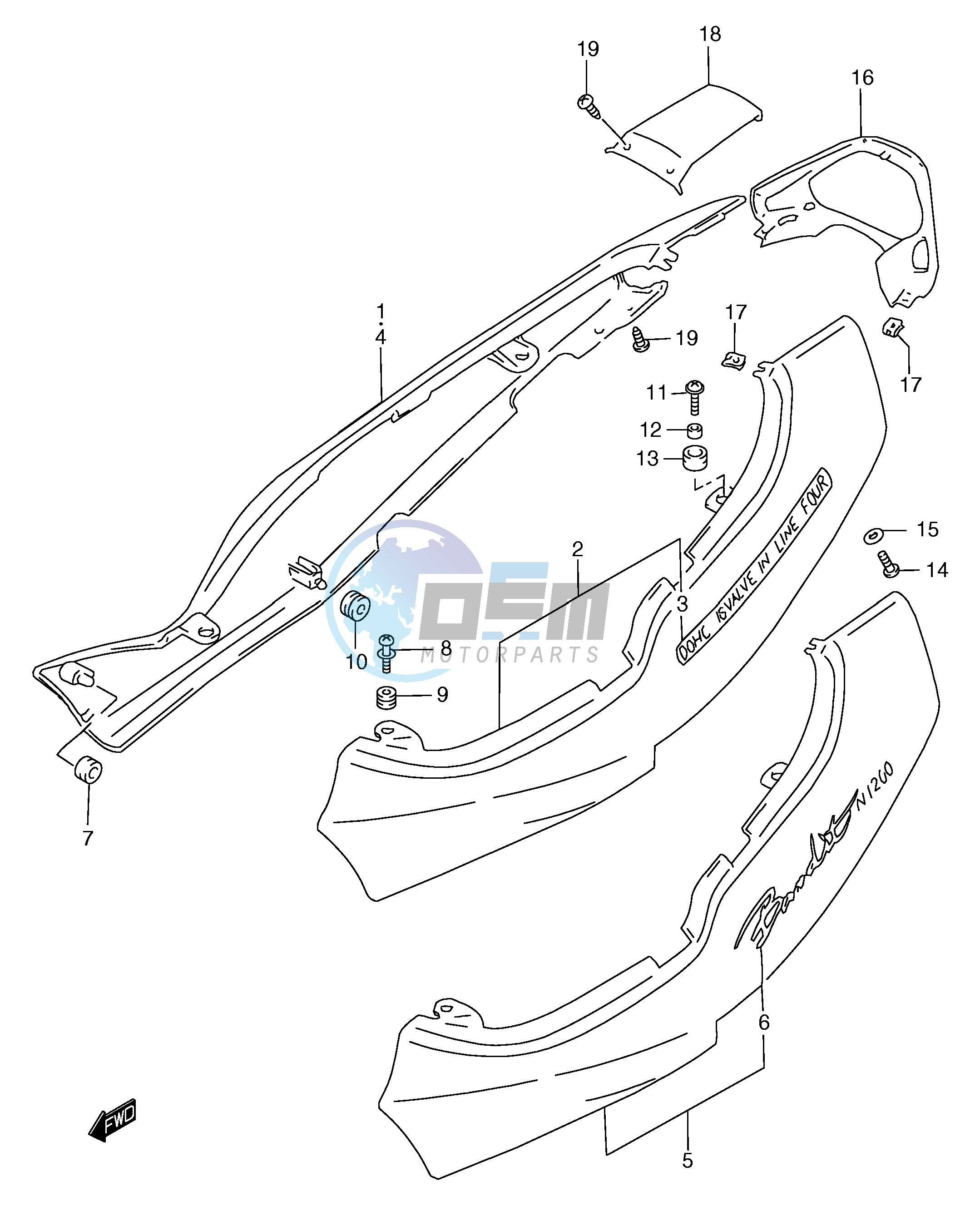 FRAME COVER (GSF1200W SW)