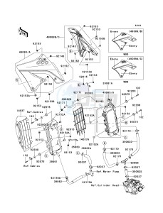 KX 250 W [KX250F MONSTER ENERGY] (W9FA) W9F drawing RADIATOR