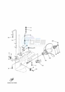 F100DETL drawing PROPELLER-HOUSING-AND-TRANSMISSION-2