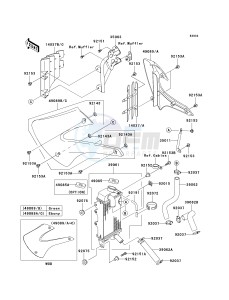 KX 100 A [KX100 MONSTER ENERGY] (A6F - A9FA) D6F drawing RADIATOR