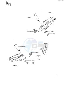 KX 125 E [KX125] (E2) [KX125] drawing FOOTRESTS