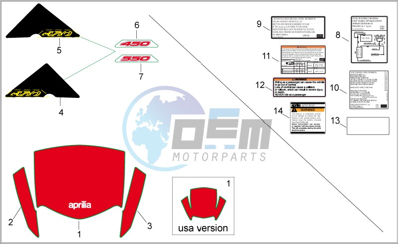 Plates-Front body Decals