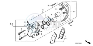 VT750C9 Europe Direct - (ED / MME) drawing FRONT BRAKE CALIPER