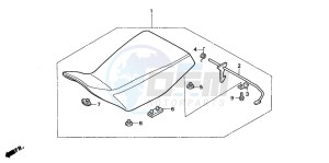 TRX300 FOURTRAX 300 drawing SEAT