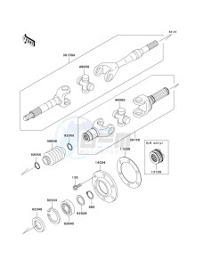 KAF 620 G [MULE 3000] (G6F-G8F) G7F drawing DRIVE SHAFT-REAR