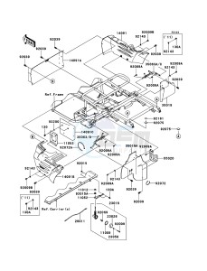 MULE_610_4X4 KAF400ABF EU drawing Frame Fittings(Rear)