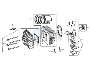 JET - 100 cc drawing CYLINDER HEAD