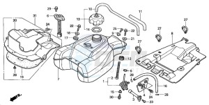 TRX350TM FOURTRAX 350 drawing FUEL TANK