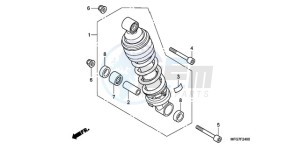 CB600FA9 UK - (E / ABS MKH) drawing REAR CUSHION