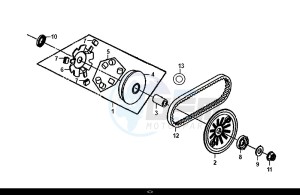 JET 14 (25 KM/H) (XC05W1-NL) (E4) (L8-M0) drawing MOVABLE DRIVE FACE ASSY