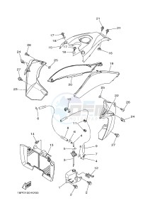 YFZ450R YFZ450RD (18PS 18PP) drawing SIDE COVER