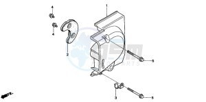 CMX250C REBEL drawing LEFT REAR CRANKCASE COVER