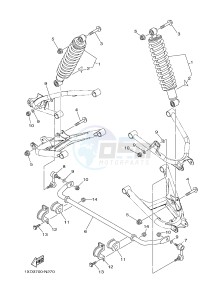 YXM700E YXM700PHE VIKING EPS HUNTER (1XPB) drawing REAR SUSPENSION