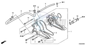 TRX500FA9 Australia - (U) drawing WATER PUMP