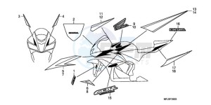 CBR600RA9 France - (F / ABS CMF MME) drawing MARK/STRIPE (6)