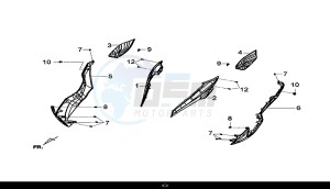 GTS 300I ABS (LN30W9-EU) (L7-M0) drawing R-L SIDE COVER / GTS 300I ABS (LN30W9-EU) (L7-M0)