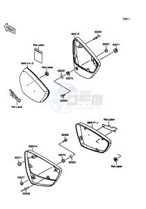 VN 1500 A [VULCAN 1500] (A10-A13) [VULCAN 1500] drawing SIDE COVERS