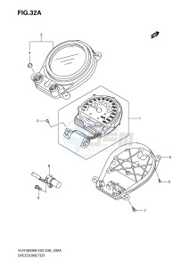 VLR1800 (E3-E28) drawing SPEEDOMETER (VLR1800TK9 TL0)