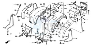 TRX450FM drawing REAR FENDER