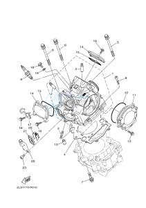 YFM700R YFM70RSSH RAPTOR 700R SE2 (B469) drawing CYLINDER HEAD