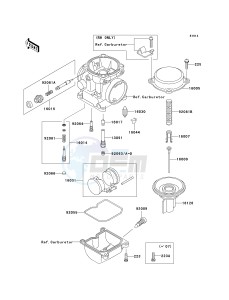 EX 500 D [NINJA 500R] (D6F-D9F) D7F drawing CARBURETOR PARTS