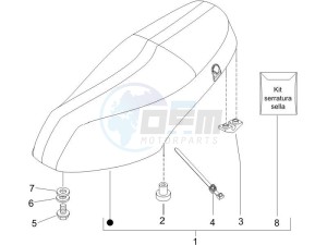 Zip 50 4T drawing Saddle seats - Tool roll