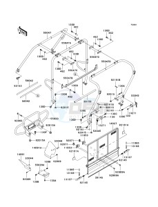 KAF 620 K [MULE 3010 TRANS4X4 HARDWOODS GREEN HD] (K6F-K8F) K6F drawing GUARDS_CAB FRAME-- K6F- -