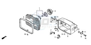 CBX750P2 drawing HEADLIGHT