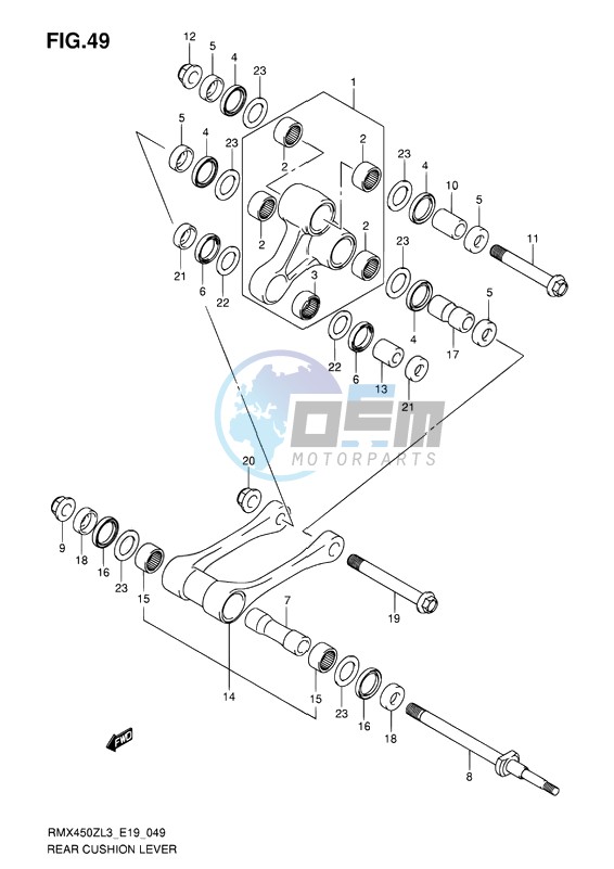 REAR CUSHION LEVER