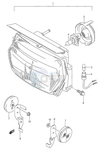 GSX750F (E2) drawing HEADLAMP (MODEL T)