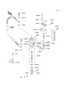 KLX 300 A [KLX300R] (A7-A9) [KLX300R] drawing REAR MASTER CYLINDER