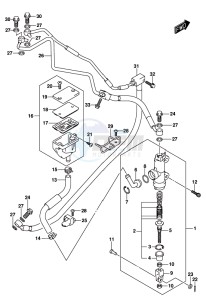 GSX-250RA drawing REAR MASTER CYLINDER