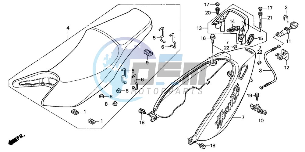 SEAT/SEAT COWL (CB600F3/4/5/6)